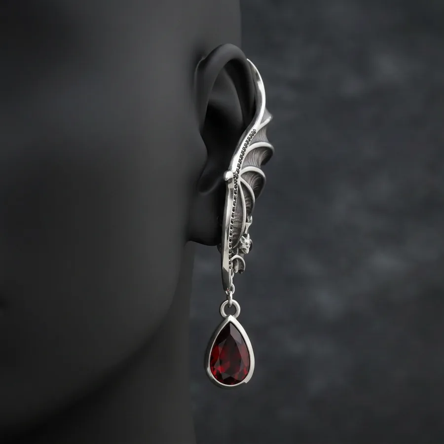 Nocturne — Bat Wing Ear Cuff — No Piercing Needed, view 3